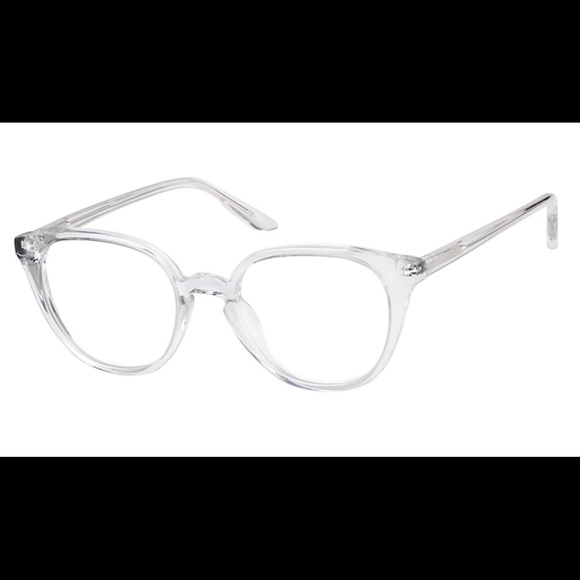 Cateye clear plastic eyeglass frames big round NWT - Picture 4 of 9